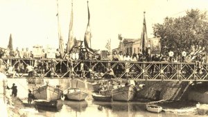 Old photo of Lefkimmi river, Corfu
